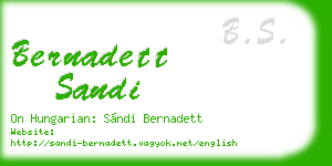 bernadett sandi business card